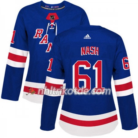 New York Rangers Trikot Rick Nash 61 Adidas 2017-2018 Blau Authentic - Dame